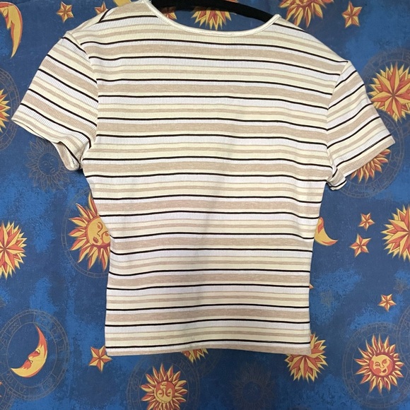 Active USA vintage 90s striped crop t-shirt - Picture 4 of 8